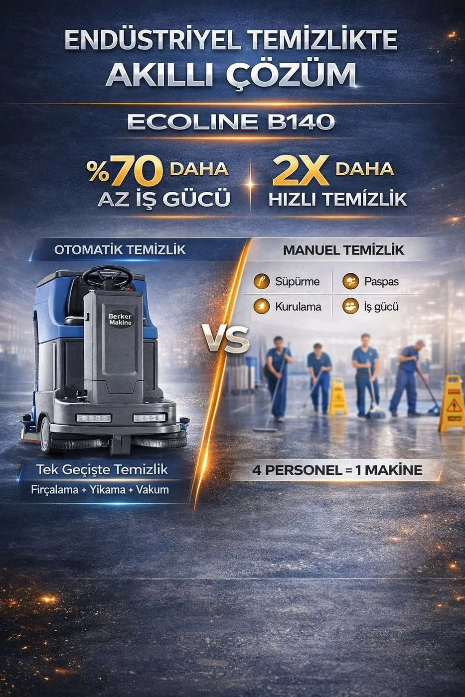 Ecoline B140 otomatik temizlik karşılaştırması