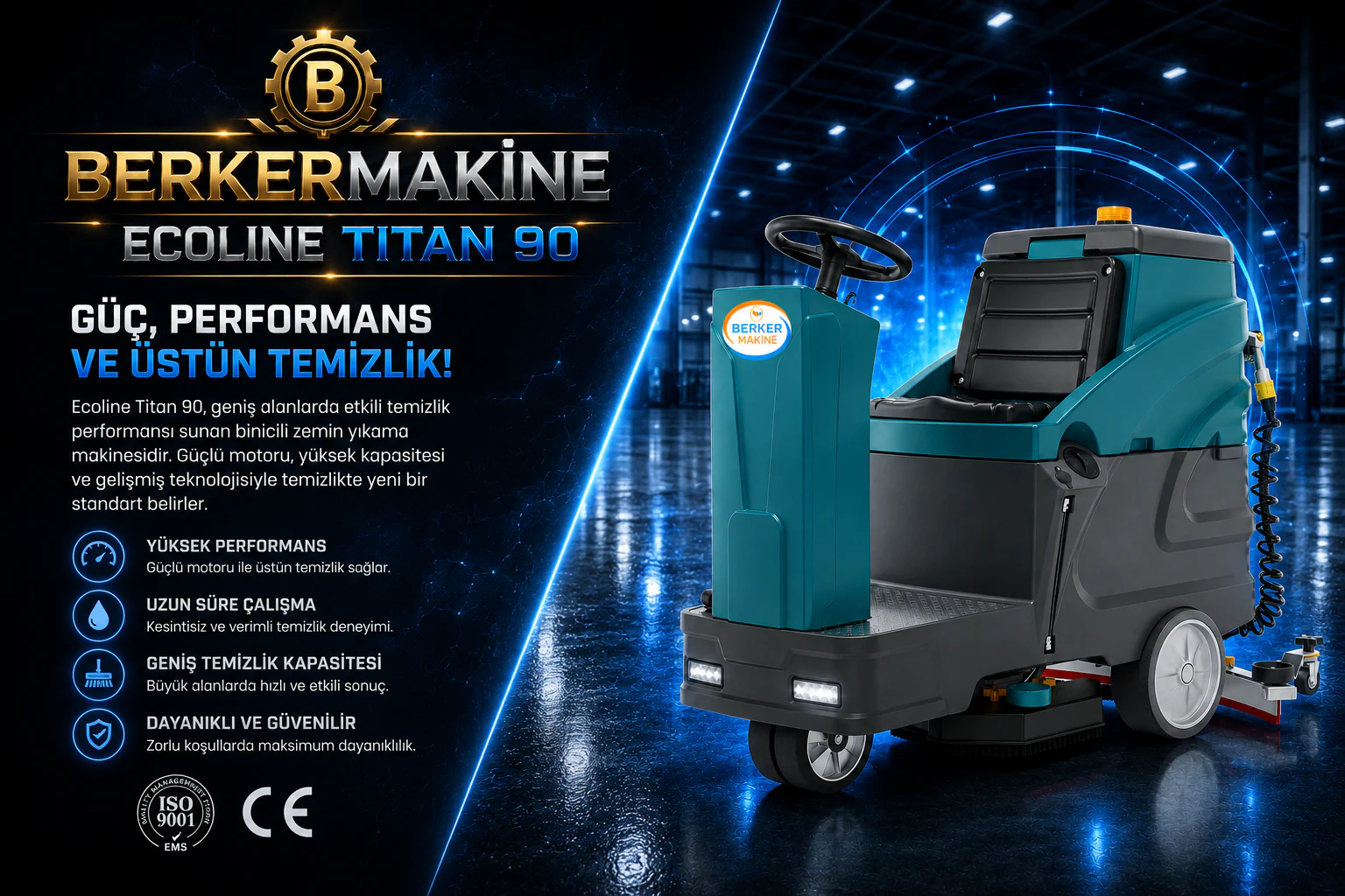 Zemin Temizlik Makinesi İçin Sürdürülebilir Bakım Planı - Ecoline Titan 90
