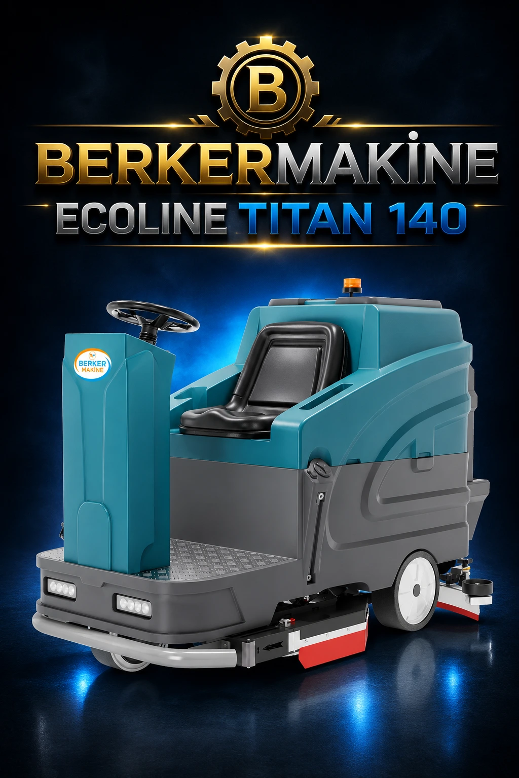 Ecoline Titan 140 binicili zemin temizleme makinesi