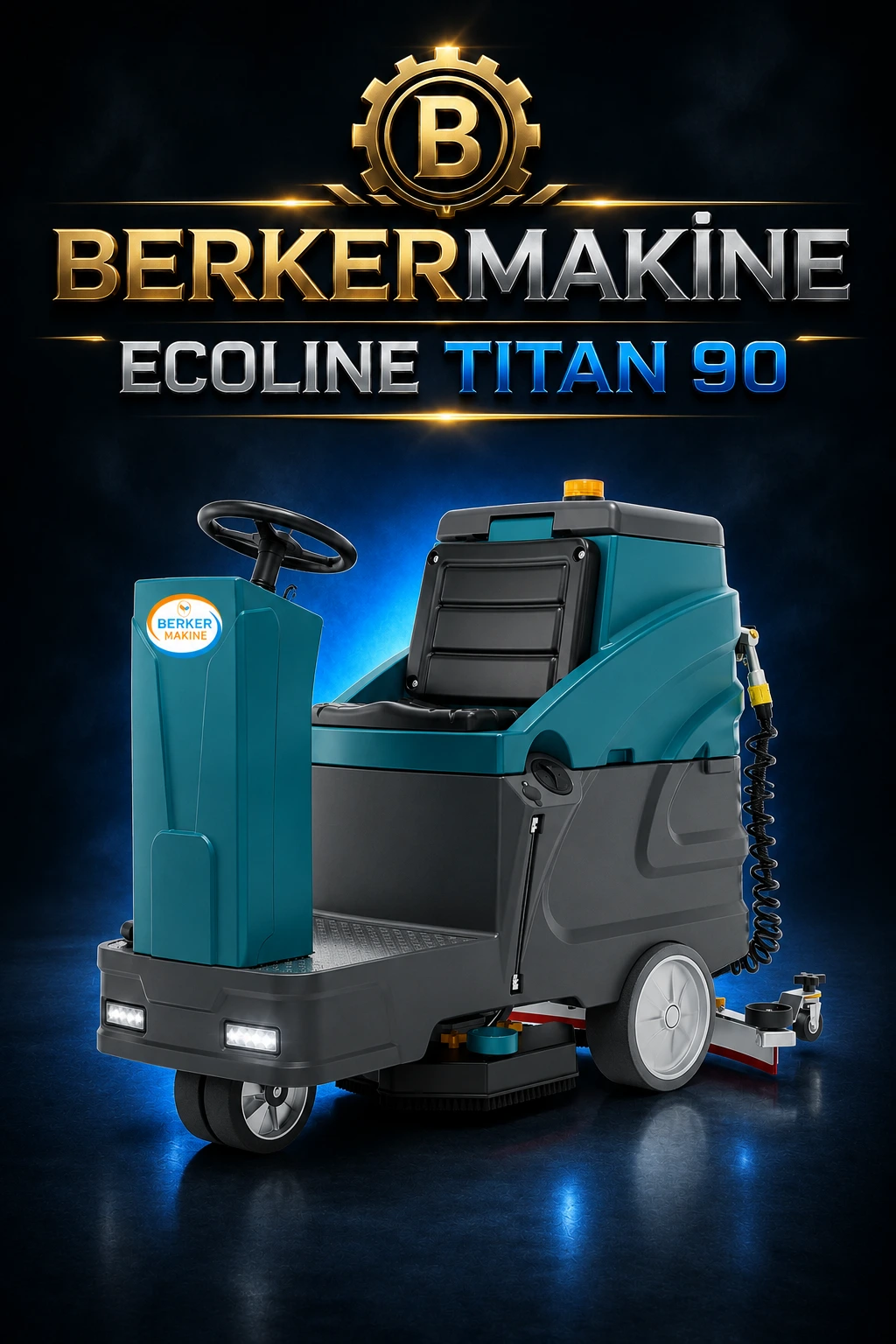 Ecoline Titan 90 binicili zemin temizleme makinesi